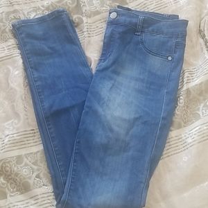 Premium blue denim jeggings